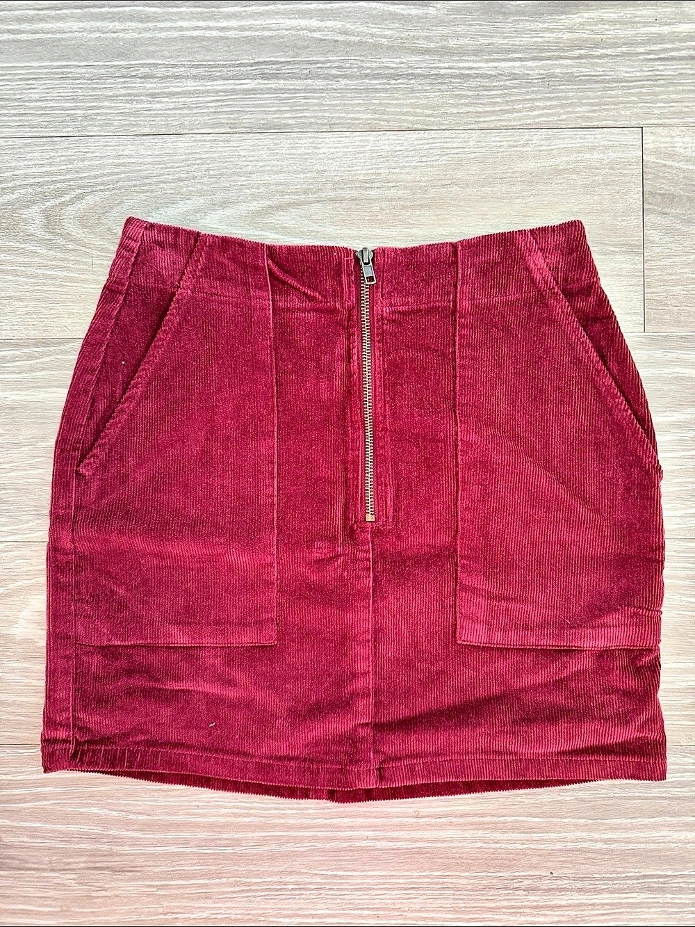 Wild Fable Corduroy Mini Skirt in Burgundy Like New